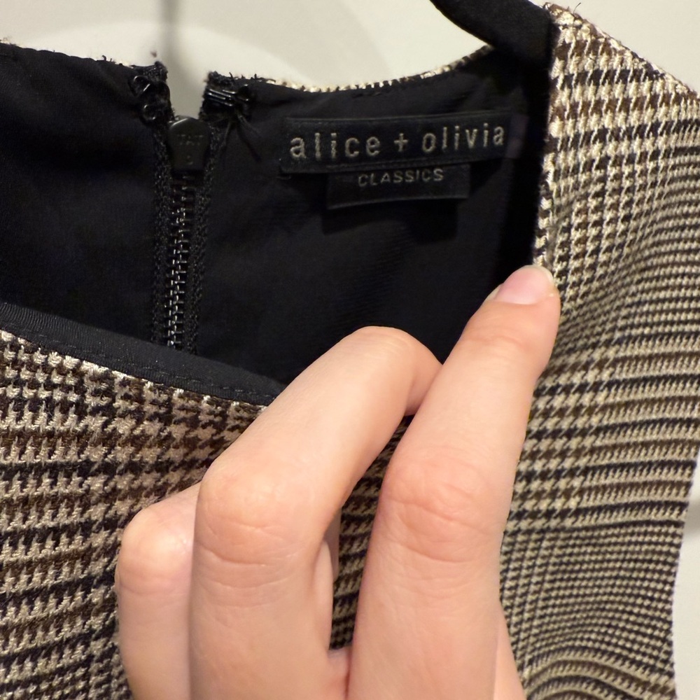 ALICE + OLIVA PLAID DRESS